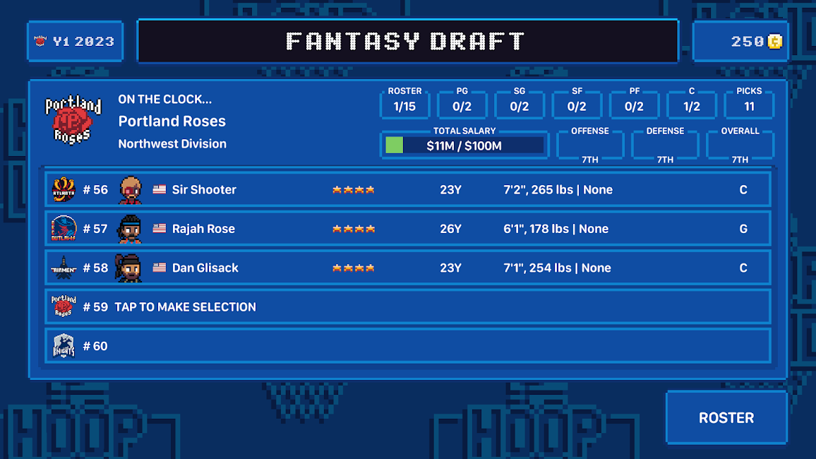 Hoop Land Tier List Snapshot